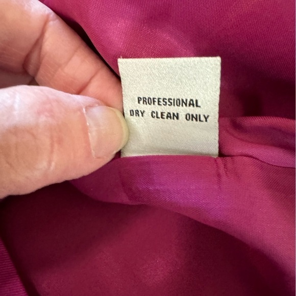 Rickie Freeman For Teri Jon Fuchia Sleeveless Formal Silk Wool Blend Dress S 10 - Picture 10 of 16